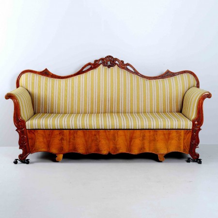6575 - Sofa orech korenice  cca 1910  D - 210 cm  -  8 900 kc